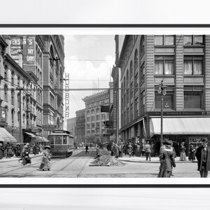 Stampa vintage di Detroit, arte della parete di Detroit, poster di Detroit, arte di Detroit, regali di Detroit, decorazione della parete del Michigan, regali di Detroit, arte su tela di Detroit