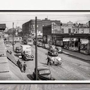 Vintage Chicago Print, 1901, South Side, Chicago Wall Art, State Street, Chicago Poster, Chicago Photography, Black White Photo, Home Decor