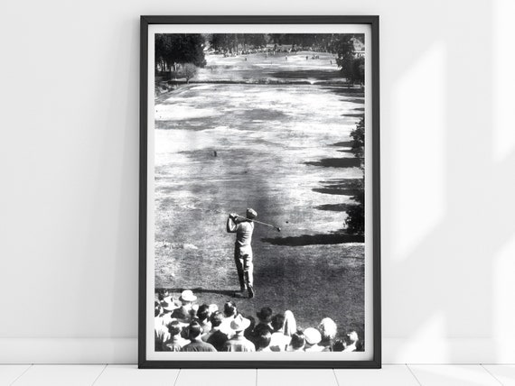 Vintage Golf Print, Golf Wall Art, Golf Poster, Man Cave Decor, Black and White Art, Golf Canvas, Golf Gifts, Gift For Him, Golf Art, Golfer