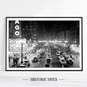 Vintage Chicago Print, Chicago Wall Art, Illinois Print, Chicago Poster, Chicago Photography, Black White Photo, Chicago Print, Chicago Gift