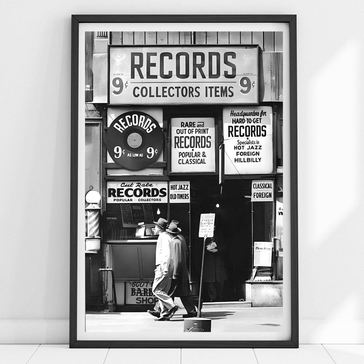 Vintage Record Shop Print, Vinyl Record Print, Record Player Art, Vintage Wall Art, Vintage Music Wall Art, Retro Wall Decor, Record Shop - Etsy