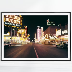 Impresión vintage de Las Vegas, arte mural de Las Vegas, póster de Las Vegas, arte mural de casino, regalos de Las Vegas, impresión de Las Vegas, decoración de Las Vegas, impresión de Nevada
