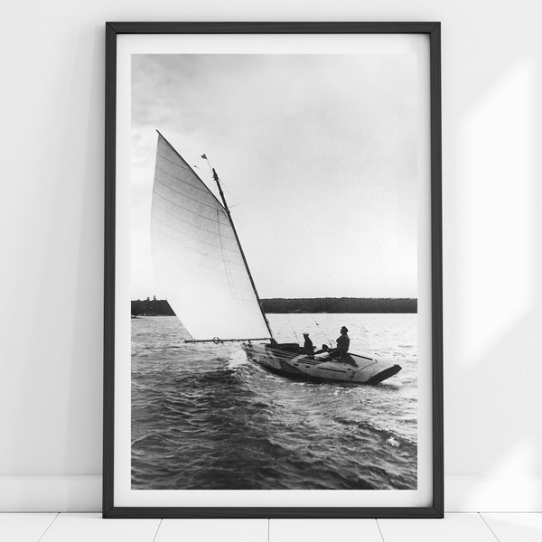 Vintage Sailing Print, Sailing Wall Art, Sailboat Art, Sailing Art, Sailing Poster, Boat Photography, Sailing Gifts, Sailboat Print, Retro