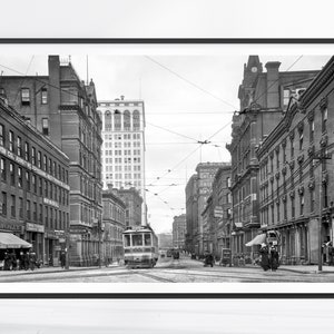 Stampa vintage di Detroit, arte della parete di Detroit, poster di Detroit, arte di Detroit, regali di Detroit, decorazione della parete del Michigan, regali di Detroit, tela di Detroit