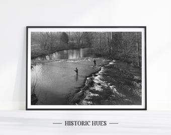 ビンテージトラウトフィッシングプリント、フライフィッシングポスター