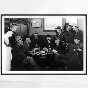 Vintage Poker Druck, Poker Wandkunst, Poker Poster, Poker Geschenk, Poker Hand Druck, Poker Spiel Druck, Spielraum Kunst, Manneshöhle Dekor, Karten Kunst