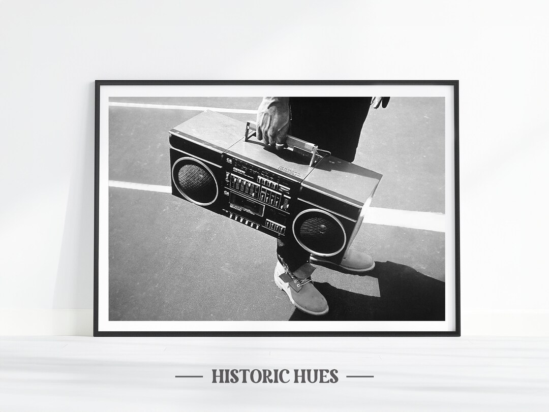Boombox Print, Music Lover Gift, Music Print, Hifi Print, Stereo Print ...