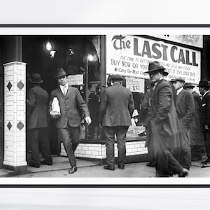 Vintage Prohibition Print, Vintage Wall Art, Beer Wall Art, Prohibition Wall Art, Speakeasy Decor, Black and White Wall Art, Home Bar Gifts