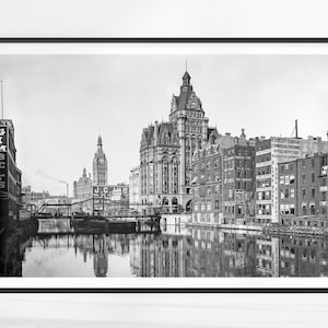 Vintage Milwaukee Print, Milwaukee Print, Milwaukee Prints, Milwaukee Art, Black and White, Milwaukee Poster, Milwaukee Wall Art, Wisconsin