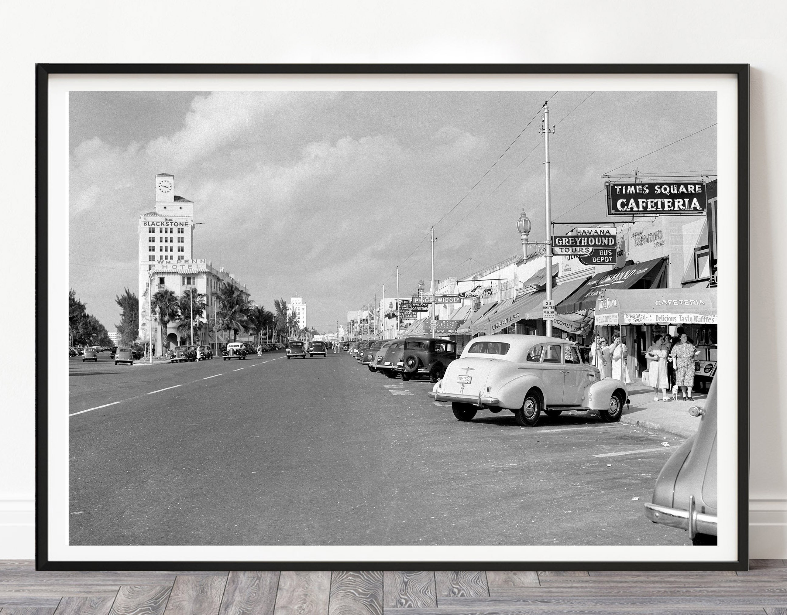 Vintage Miami Print 1939 Miami Wall