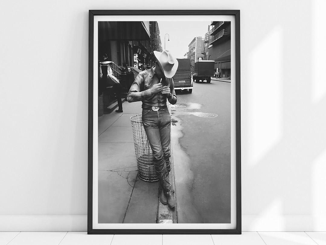 Vintage Cowboy Print, Cowboy Print, Cowboy Wall Art, Black and White