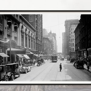 Vintage Chicago Print, 1905, Chicago Print, Chicago Wall Art, Chicago Poster, Chicago Photography, Black White Photo, Chicago Decor, Retro