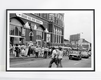 Vintage Nashville Druck, Grand Ole Opry Druck, Nashville Kunst, Nashville Foto, schwarz weiß, Nashville Poster, Nashville Geschenk, Musik Kunst