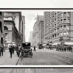 Vintage Chicago Print, 1907, Chicago Wall Art, Illinois Print, Chicago Poster, Chicago Photography, Black White Photo, USA Home Decor, Gifts