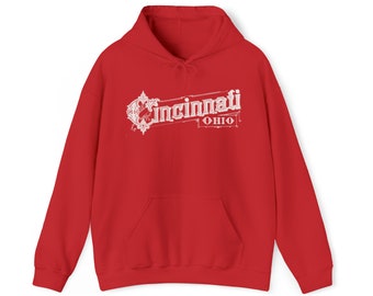 Cincinnati Hoodie, Cincinnati Gift, Vintage Cincinnati