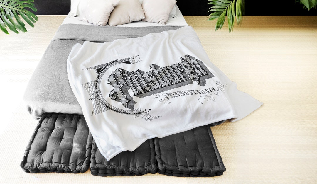 Pittsburgh Blanket Pittsburgh Map Blanket Fleece Blanket Etsy