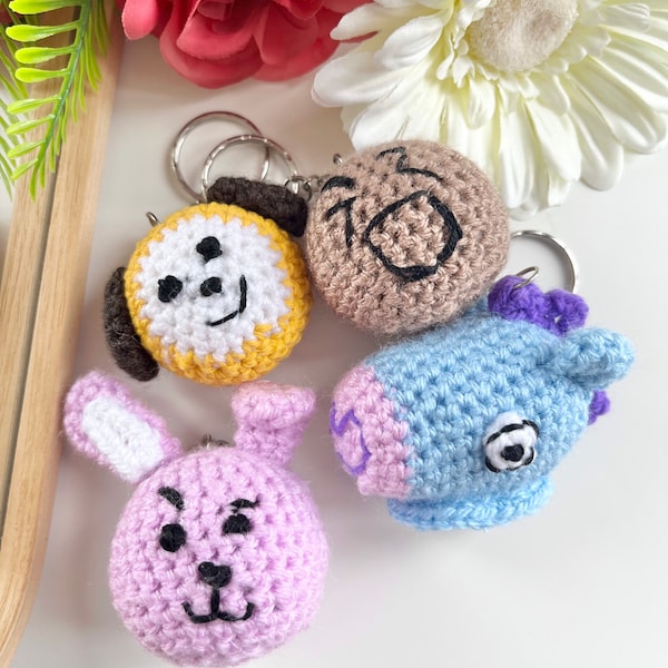 BT21 Character BTS Crochet Keychain