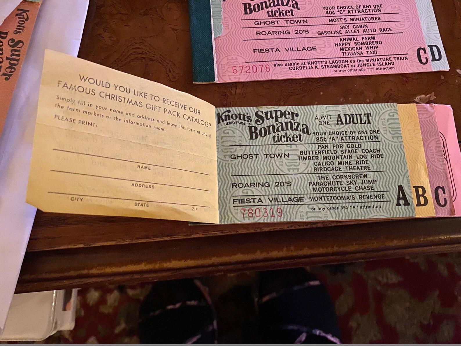 3 Vintage Knott's Berry Farm Ticket Books 15 Tickets Etsy