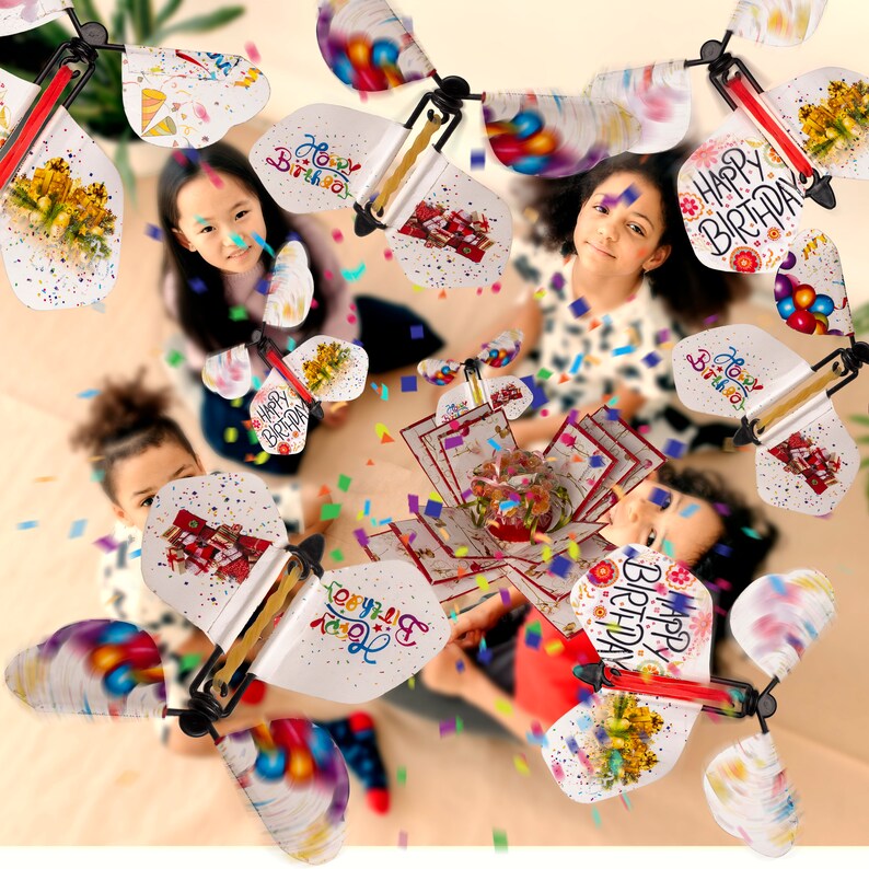 MANGOPIE Exploding Butterfly Box Wind up Flying Eight Etsy