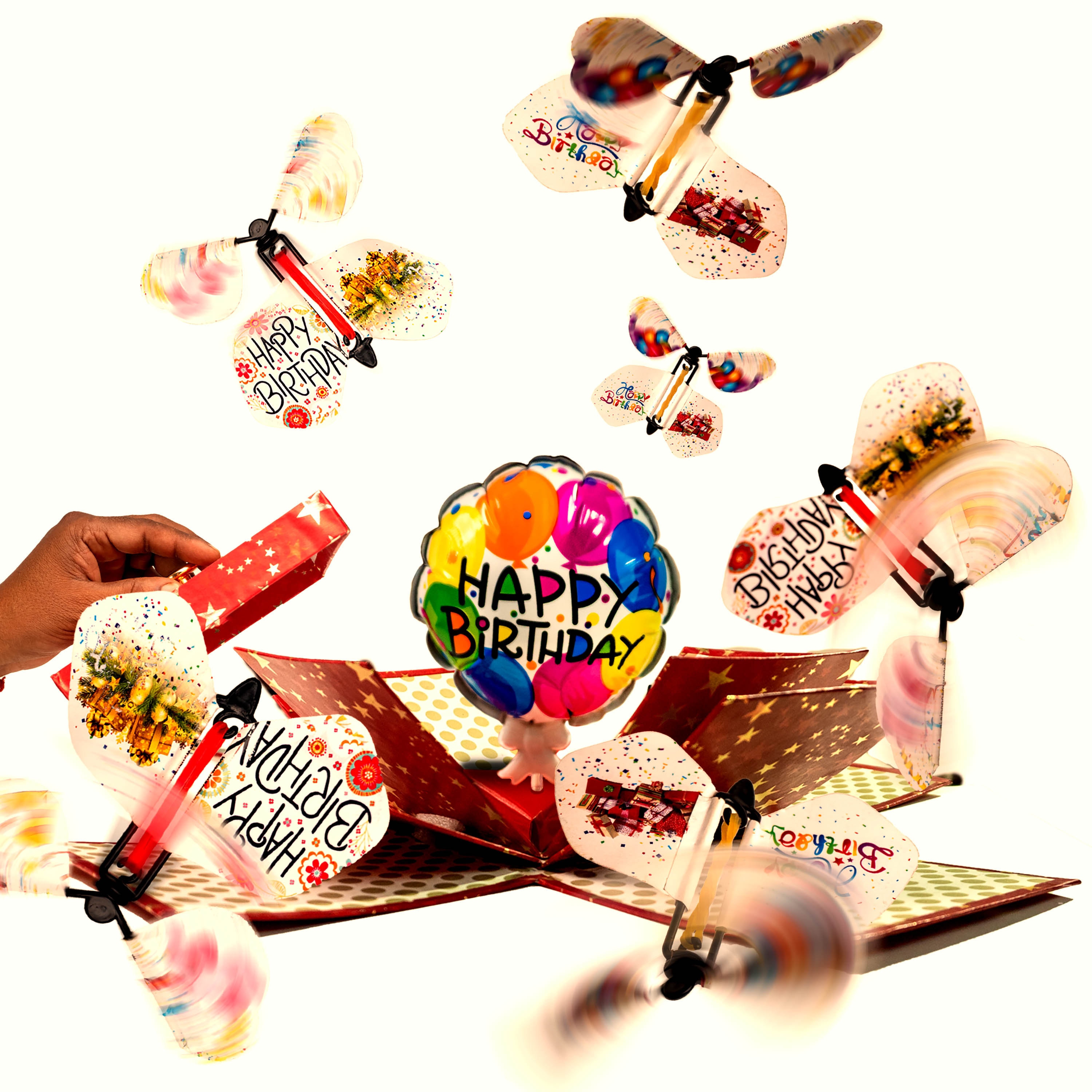 MANGOPIE Exploding Butterfly Box Wind up Flying Eight Etsy