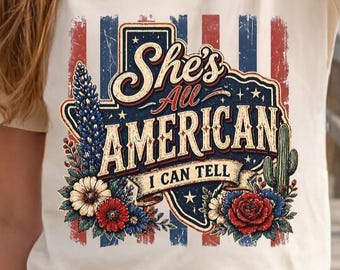 She's from Texas PNG, Country Graphic, pink texas tee, shes from texas i can tell tee, All American Patriotic top, Digital Download