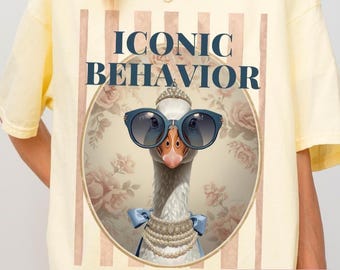 Coquette Goose Sublimation Design, Funny Glam Goose Shirt Digital Download, Silly Goose Tiara Bow, Teen Girl PNG