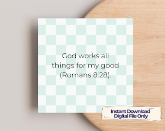 30 afirmaciones bíblicas para la vida diaria / Tarjetas cristianas imprimibles / Descarga digital de las Escrituras para ánimo diario