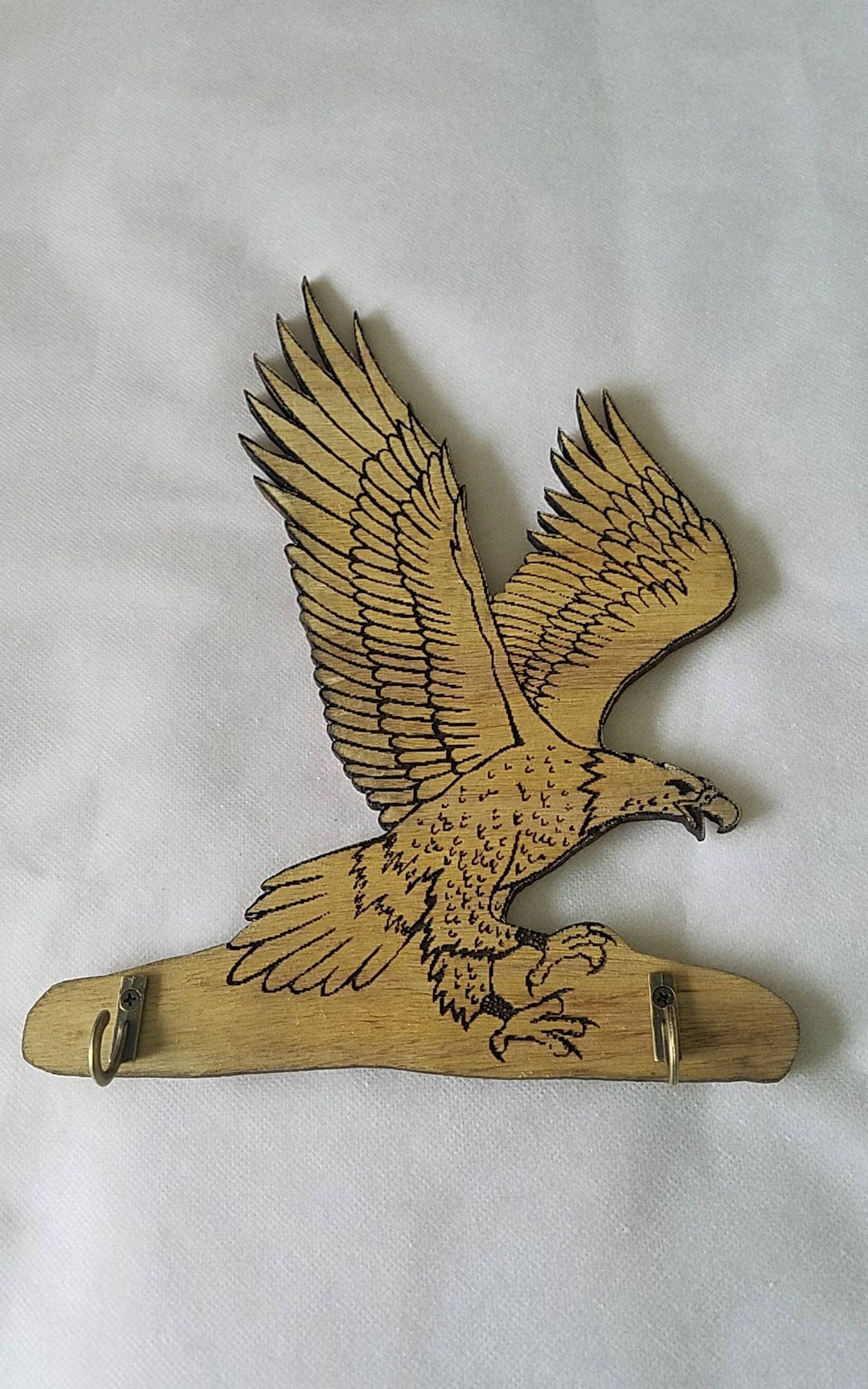 Eagle Hat Rack Wood Eagle Key Rack, Woodland Animals, Wood Eagle Jewelry, Hat Rack ...
