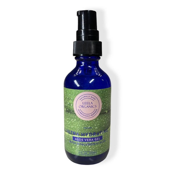 Aloe Vera Gel with Hyaluronic Acid | Deep moisturizer | Organic skincare | After Sun Care | Sensitive Skin Care
