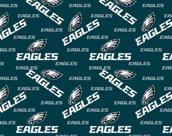 Philadelphia Eagles Fabric – NFL Team Cotton Material for Crafts, Quilting & DIY Projects