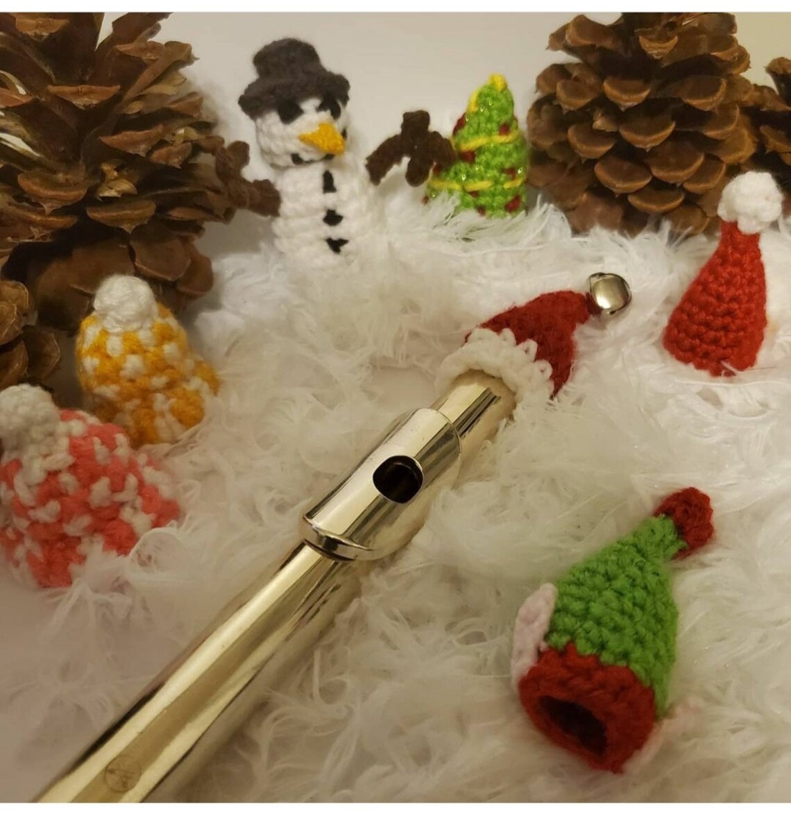 Flutehats Little Crochet Hat for the Flute Santa Hat Etsy