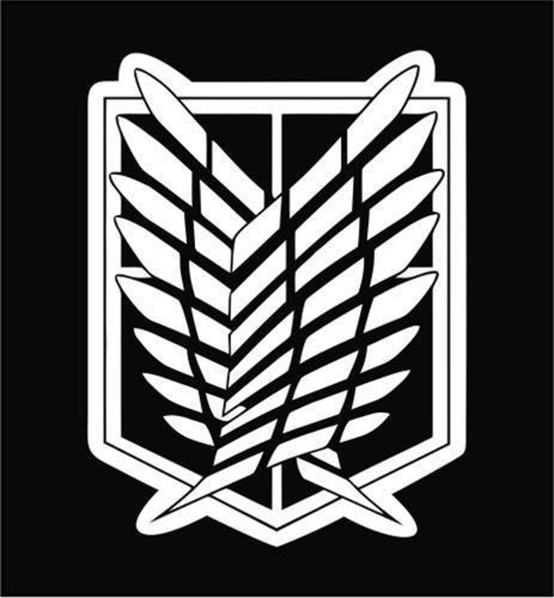 Attack on Titan Survey Corps Emblem Decal Sticker Etsy