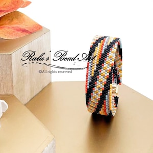 Fall Colors Peyote Stitch Bracelet Pattern, September Design (Digital Download)