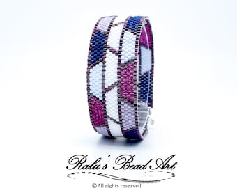 SEASONS-WINTER even count peyote pattern(not a physical bracelet), instant download