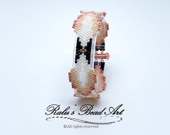 Sunset Arrow Bracelet Pattern, Odd Count Peyote Brick Stitch (Digital Download)