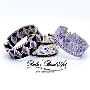 Set 6- 3 even count peyote pattern ( no physical bracelets), instant download