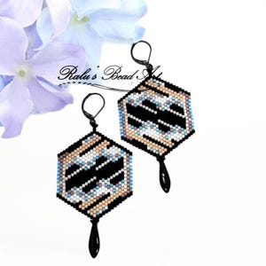 Brick stitch earring pattern, CASUAL AFTERNOON, not a physical item, instant download