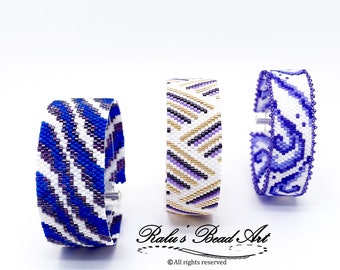 SET 3- 3 even count peyote patterns- not physical bracelets, instant download