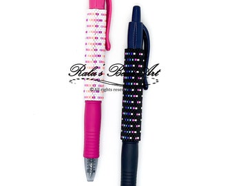Beaded Pen Wrap Pattern 5, Even Count Peyote,  (Digital Download)