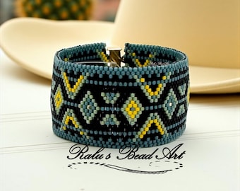 El Dorado Peyote Bracelet Pattern, Southwestern Style (Digital Download)