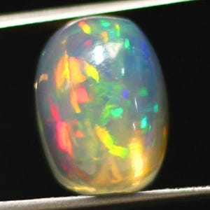 Ethiopian Opal Cushion Cabochon 11x15mm | Colorful Smooth Gemstone for Jewelry Making