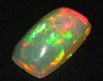 Play Of Colors Opal 1 55 Carat a Natural Ethiopian Opal 8x10mm Smooth Oval Ring Size Cabochon Jewelry Beauty Jewelry Making Beading Lifepharmafze Com