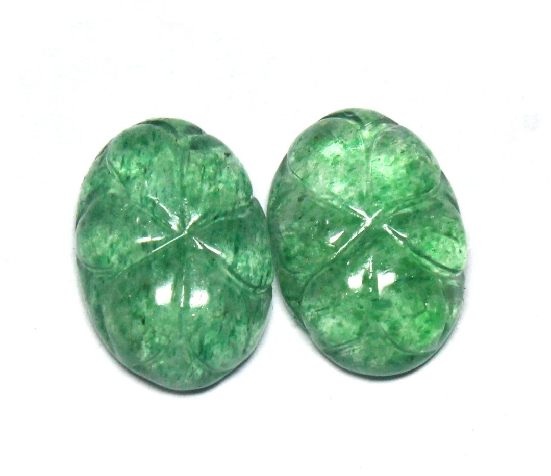 Strawberry Quartz 2 Pieces Carving Pair for Making Jewelry Etsy