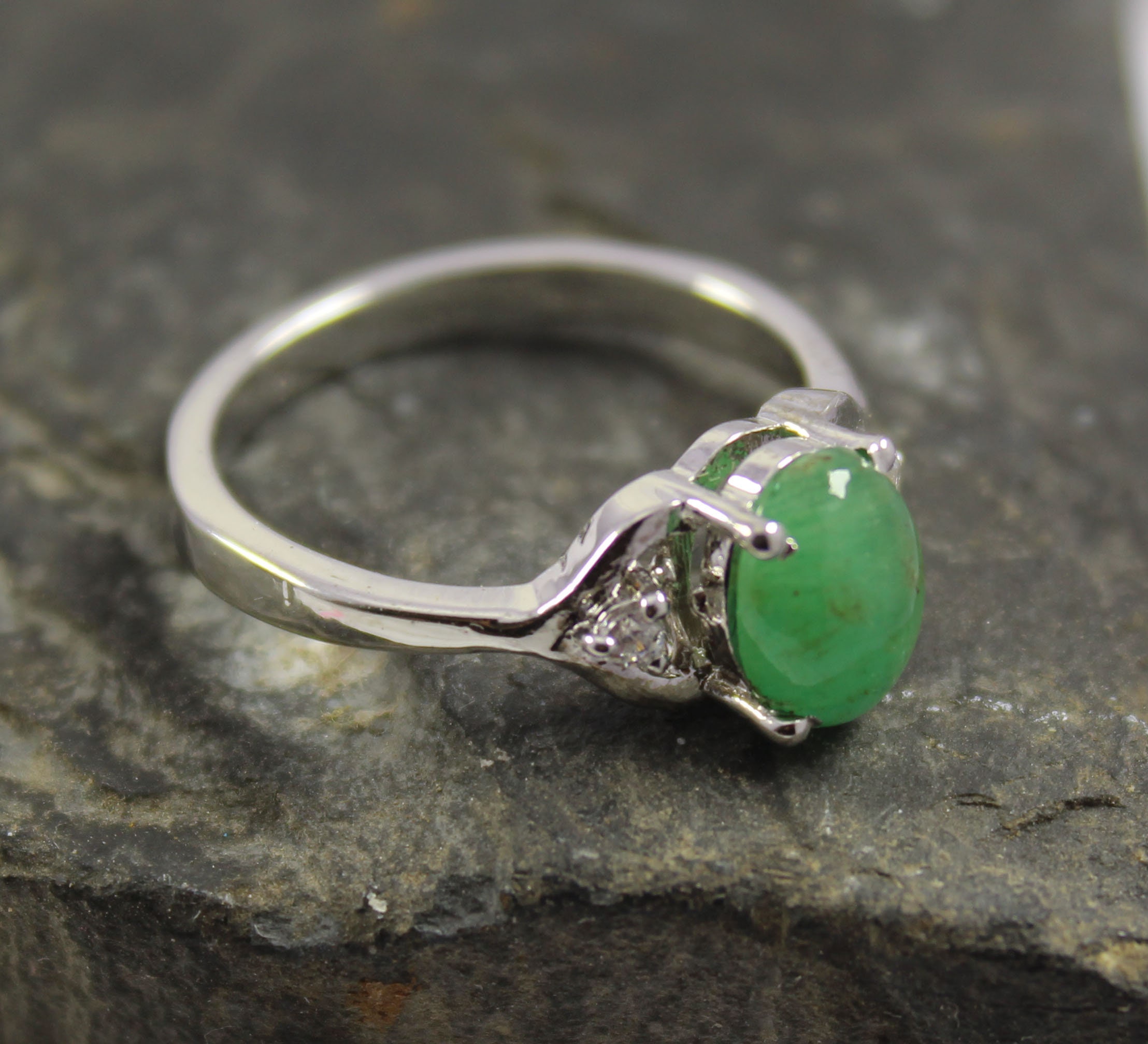 Astounding Emerald Promise Ring 2.76 Gram Natural Emerald Etsy