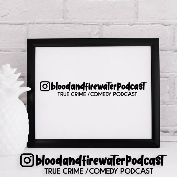 Blood and Firewater Decal for Car, Computer, Device- Blood and Firewater True Crime / Comedy Podcast Decal