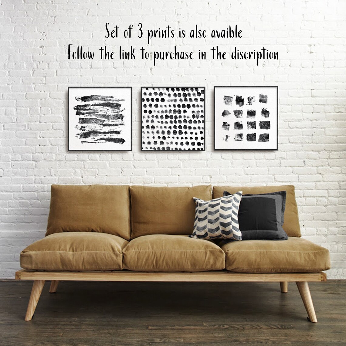 Minimalist Abstract Painting Modern black and white wall art | Etsy