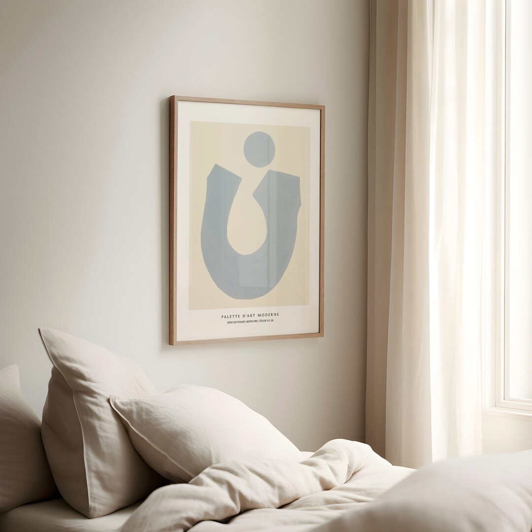 Neutral Minimalist Abstract Poster - Modern Simple Shape Art Print ...