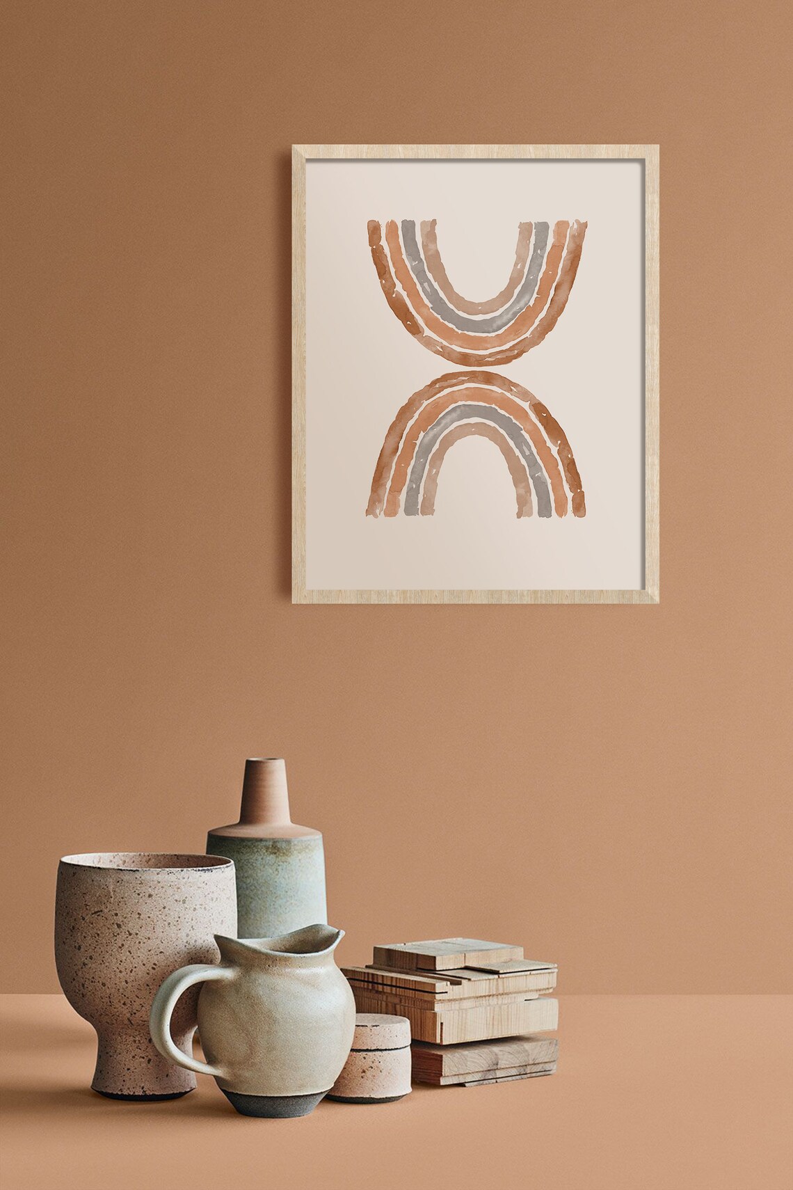 Rainbow X and O Print Set Watercolor Abstract Wall Art Etsy