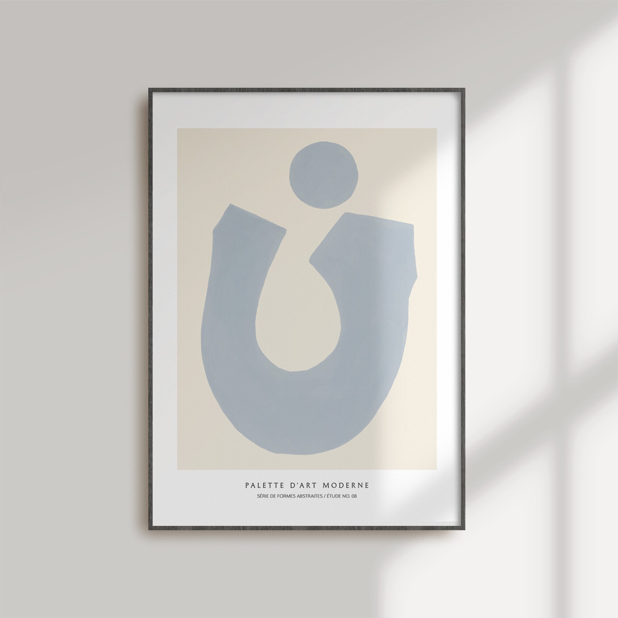 Neutral Minimalist Abstract Poster - Modern Simple Shape Art Print ...