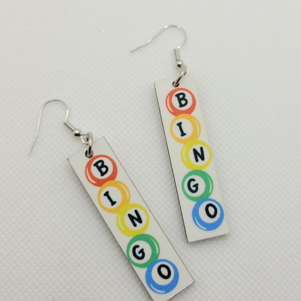 Bingo Light Weight Bar Earrings